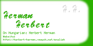 herman herbert business card